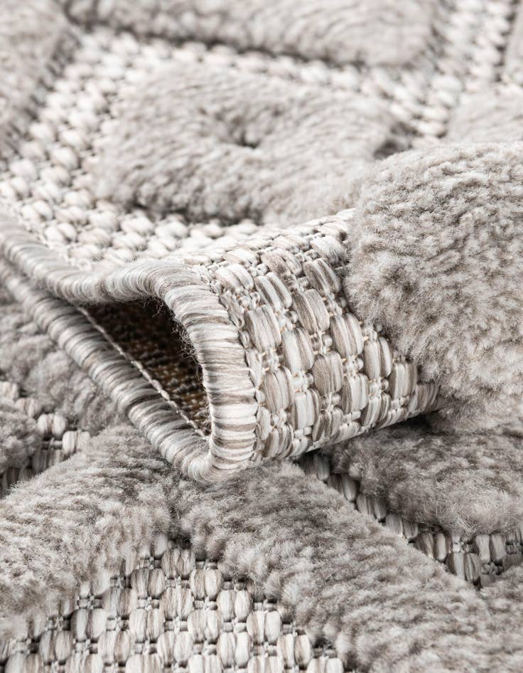 Detail image of  7' 10 x 7' 10  Washable Trellis Textured Indoor / Outdoor Square Rug