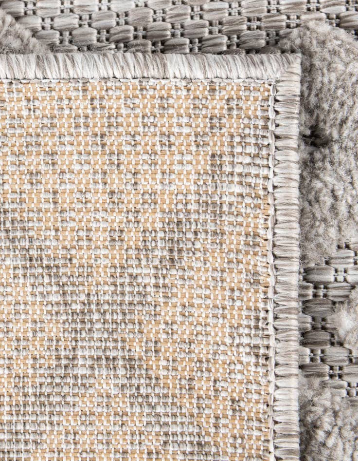 Detail image of  7' 10 x 7' 10  Washable Trellis Textured Indoor / Outdoor Square Rug