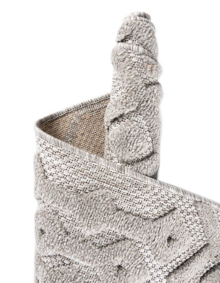 Detail image of  7' 10 x 7' 10  Washable Trellis Textured Indoor / Outdoor Square Rug