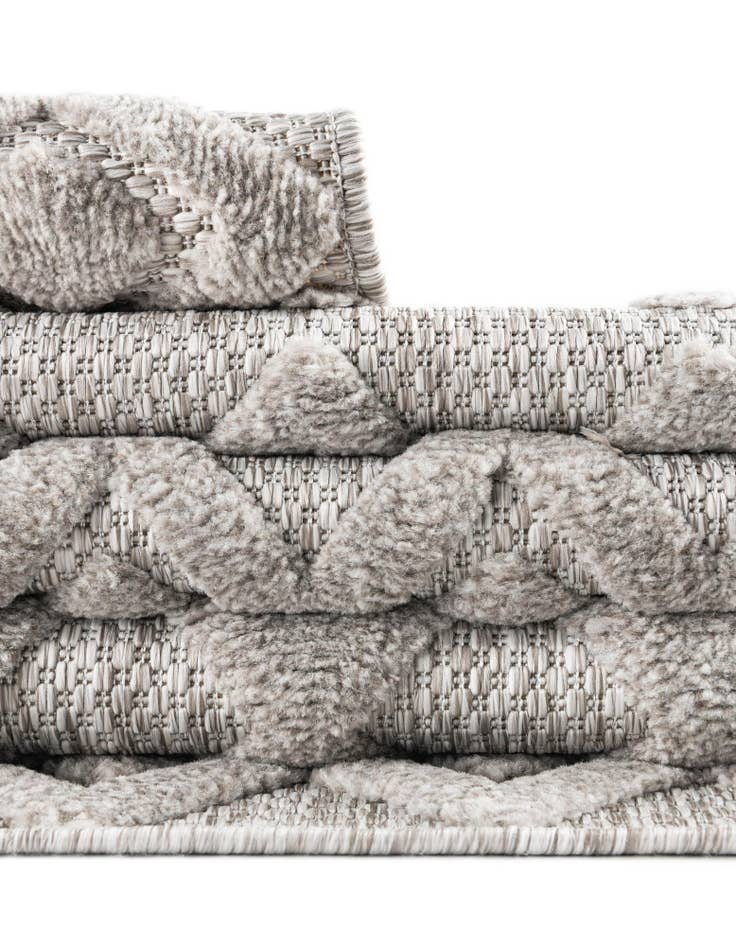 Detail image of  7' 10 x 7' 10  Washable Trellis Textured Indoor / Outdoor Square Rug