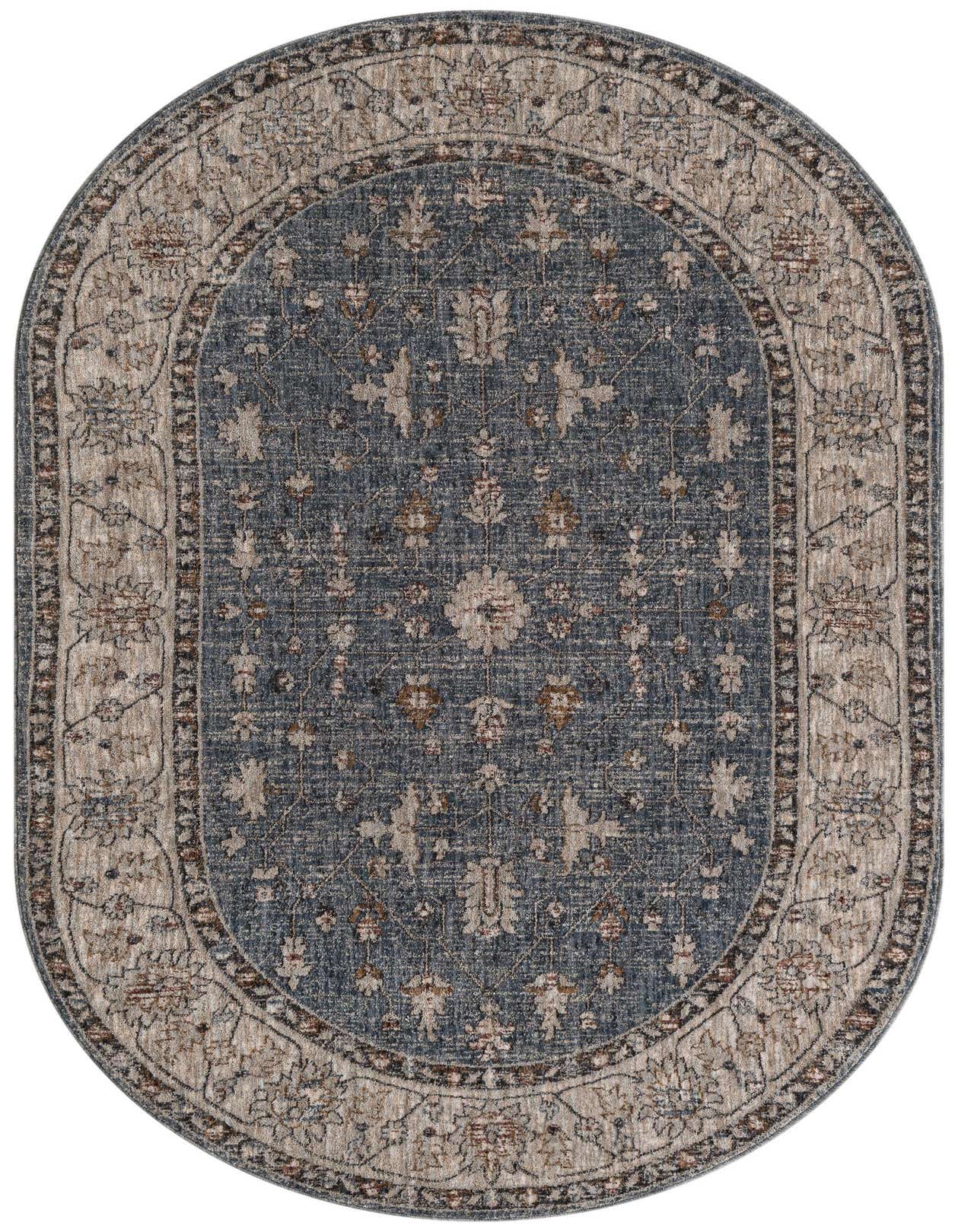 Primary image  5' 3 x 8' Eco Traditional Oval Rug