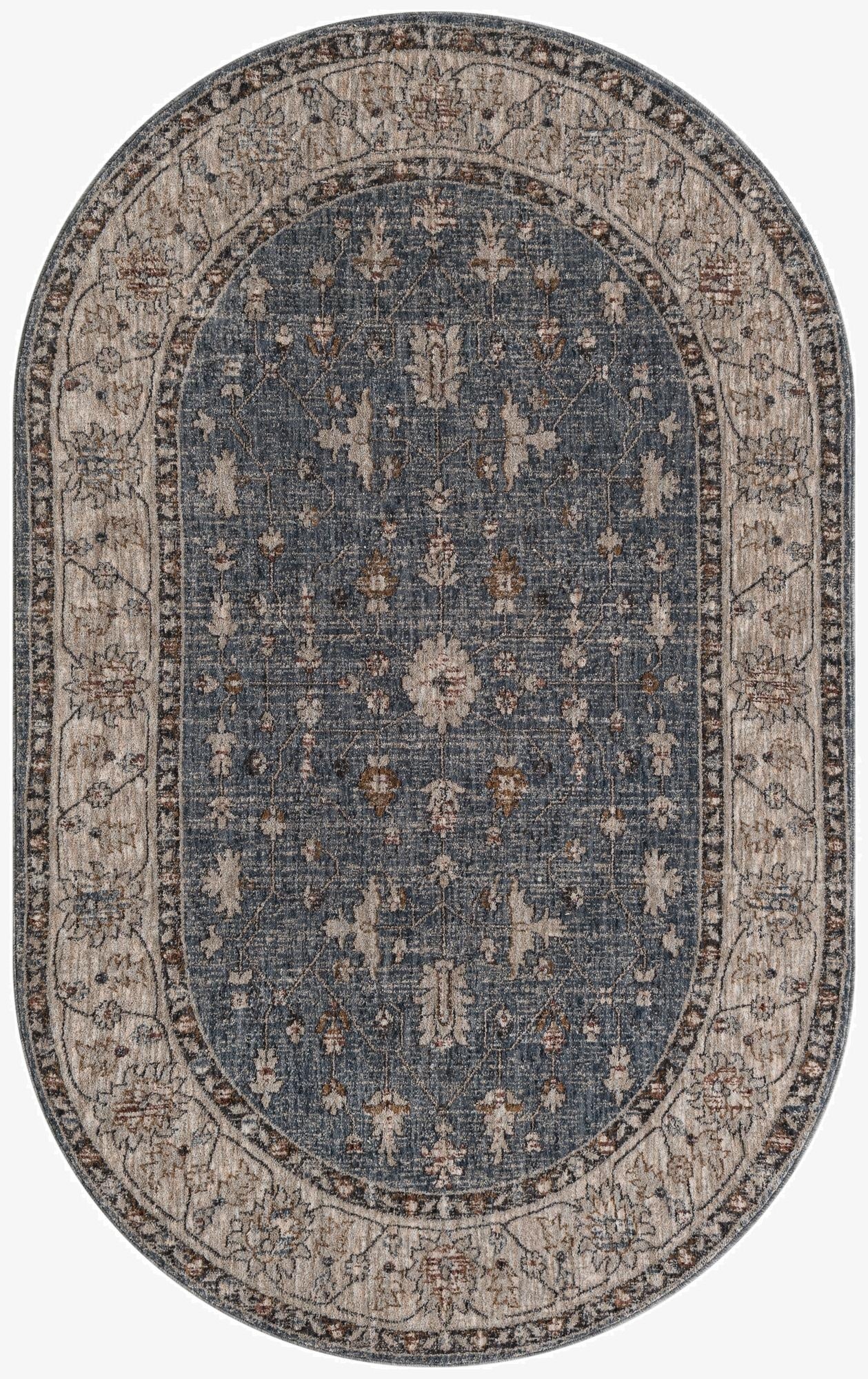Primary image  5' 3 x 8' Eco Traditional Oval Rug