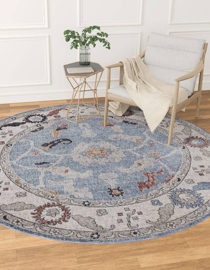 Detail image of  7' x 7' Eco Traditional Round Rug