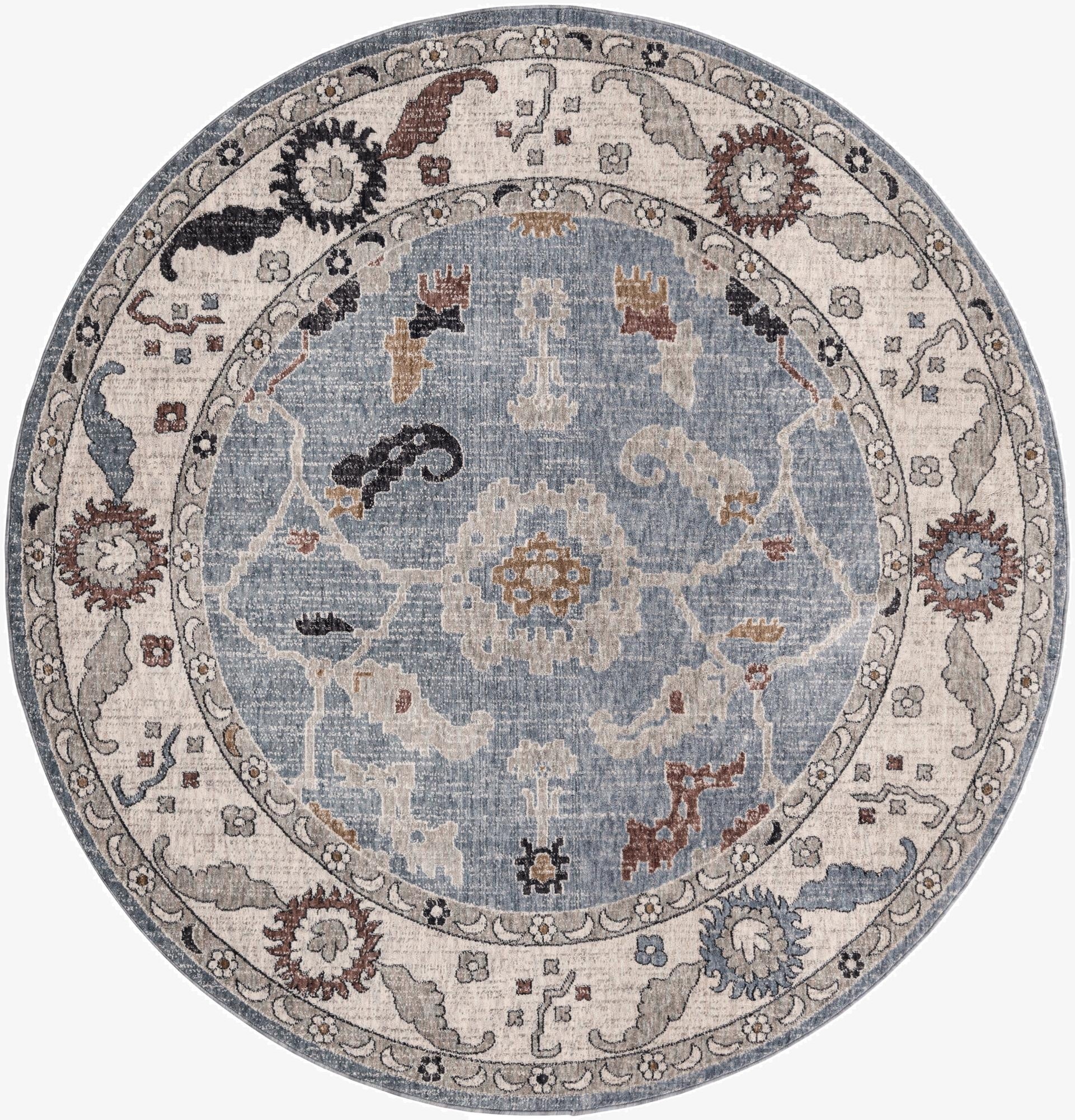  7' x 7' Eco Traditional Round Rug