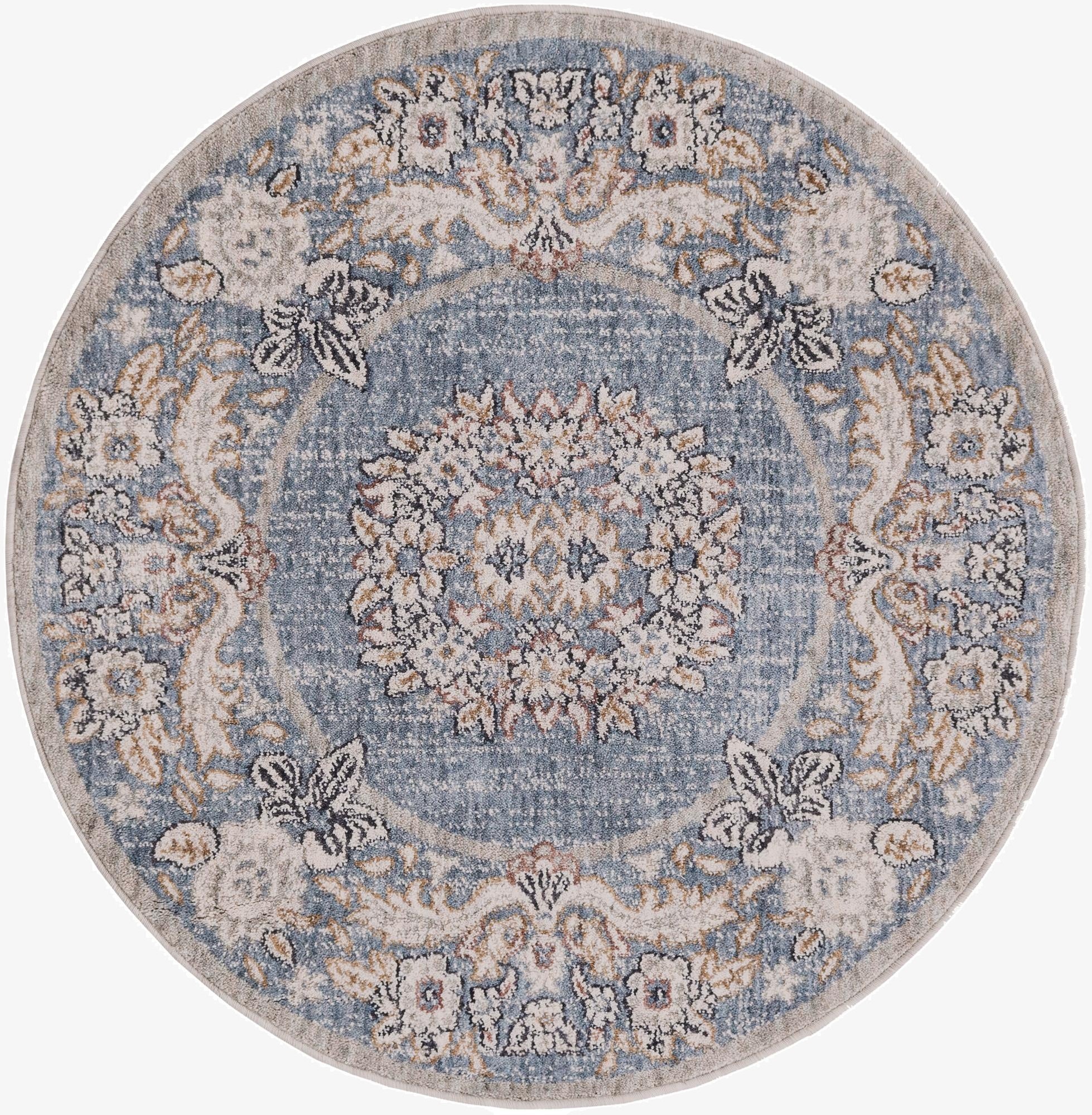  3' 3 x 3' 3 Eco Traditional Round Rug