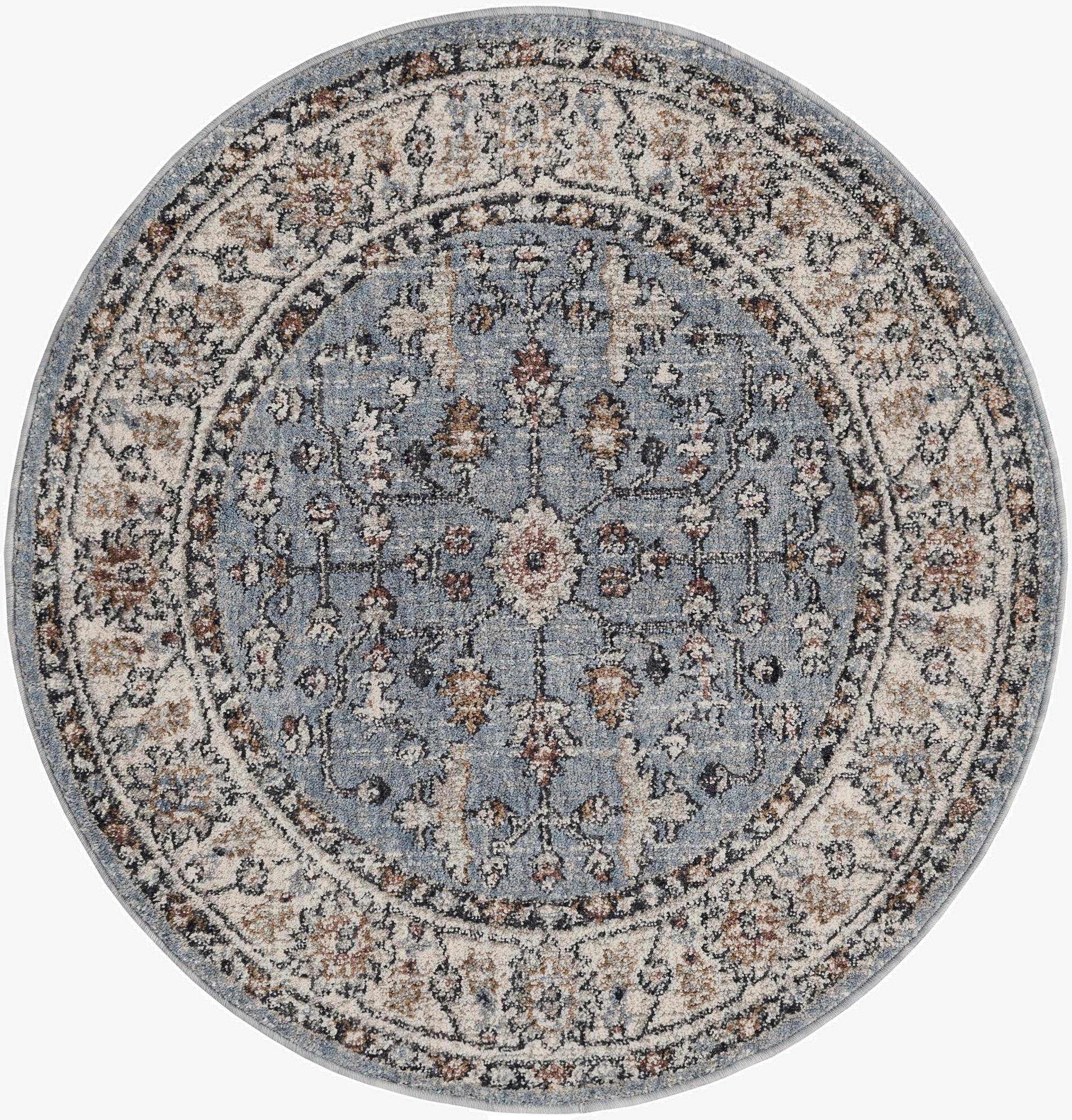 3' 3 x 3' 3 Eco Traditional Round Rug