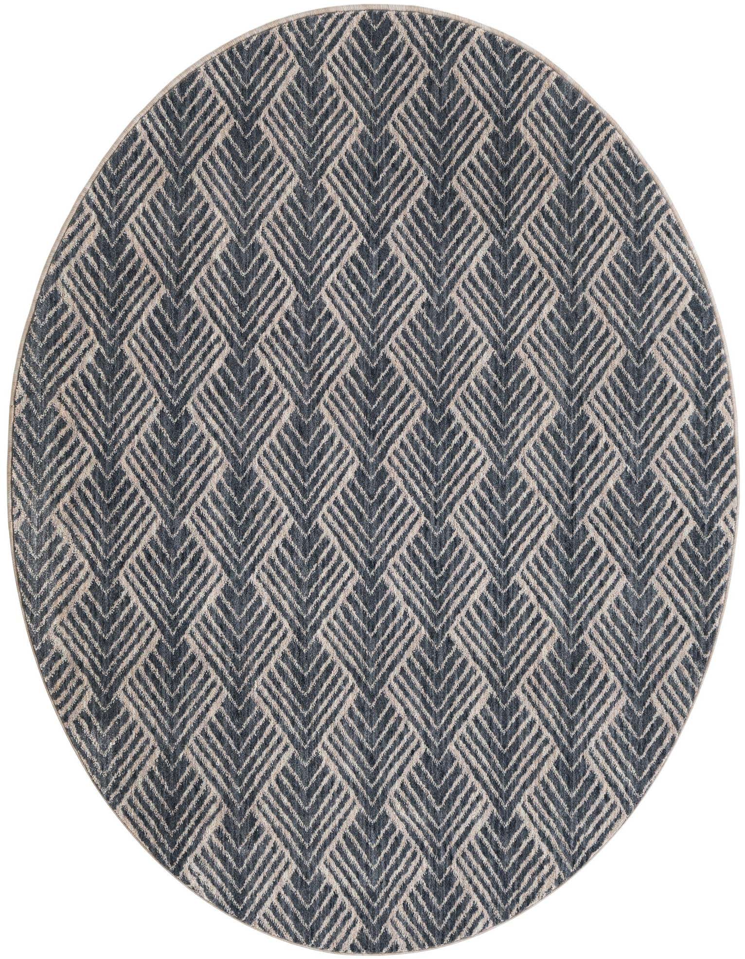 Primary image  5' 3 x 5' 3 Eco Trellis Round Rug