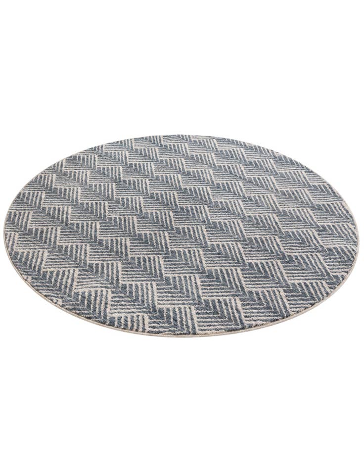 Detail image of  5' 3 x 5' 3 Eco Trellis Round Rug