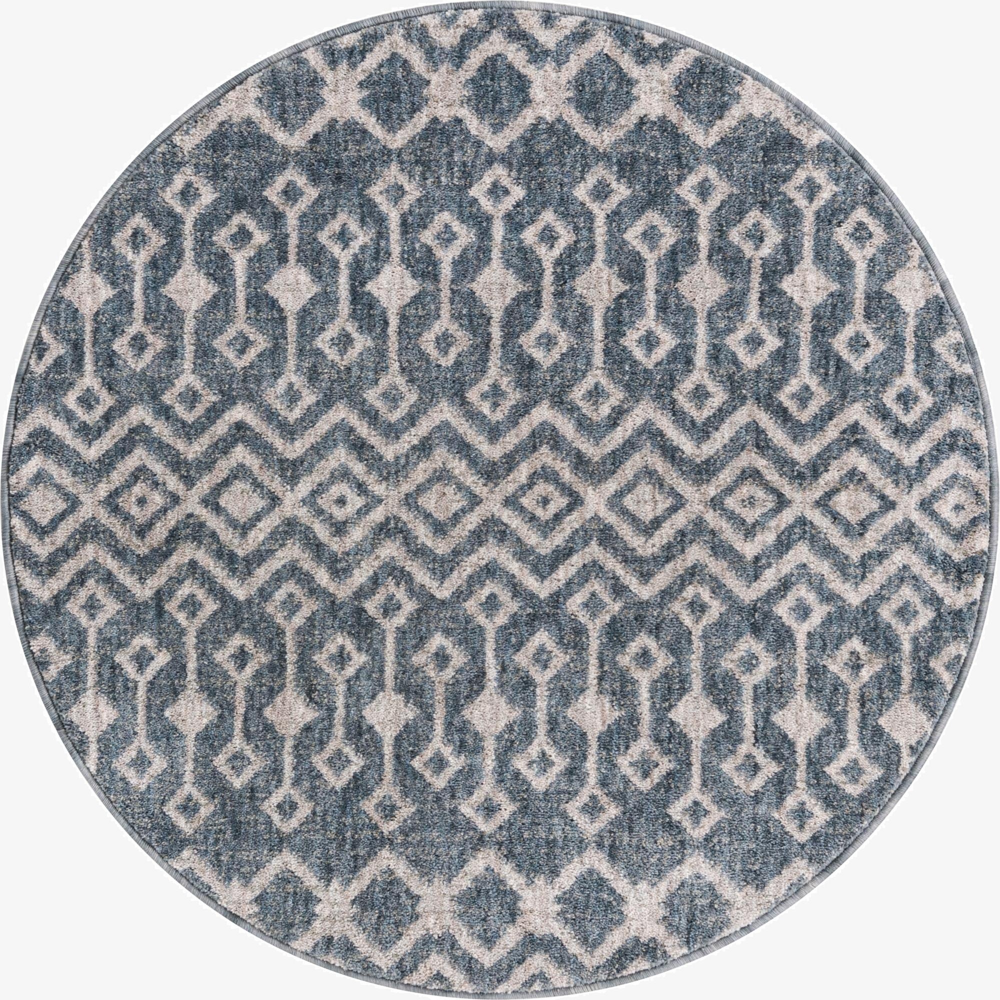  3' 3 x 3' 3 Eco Trellis Round Rug