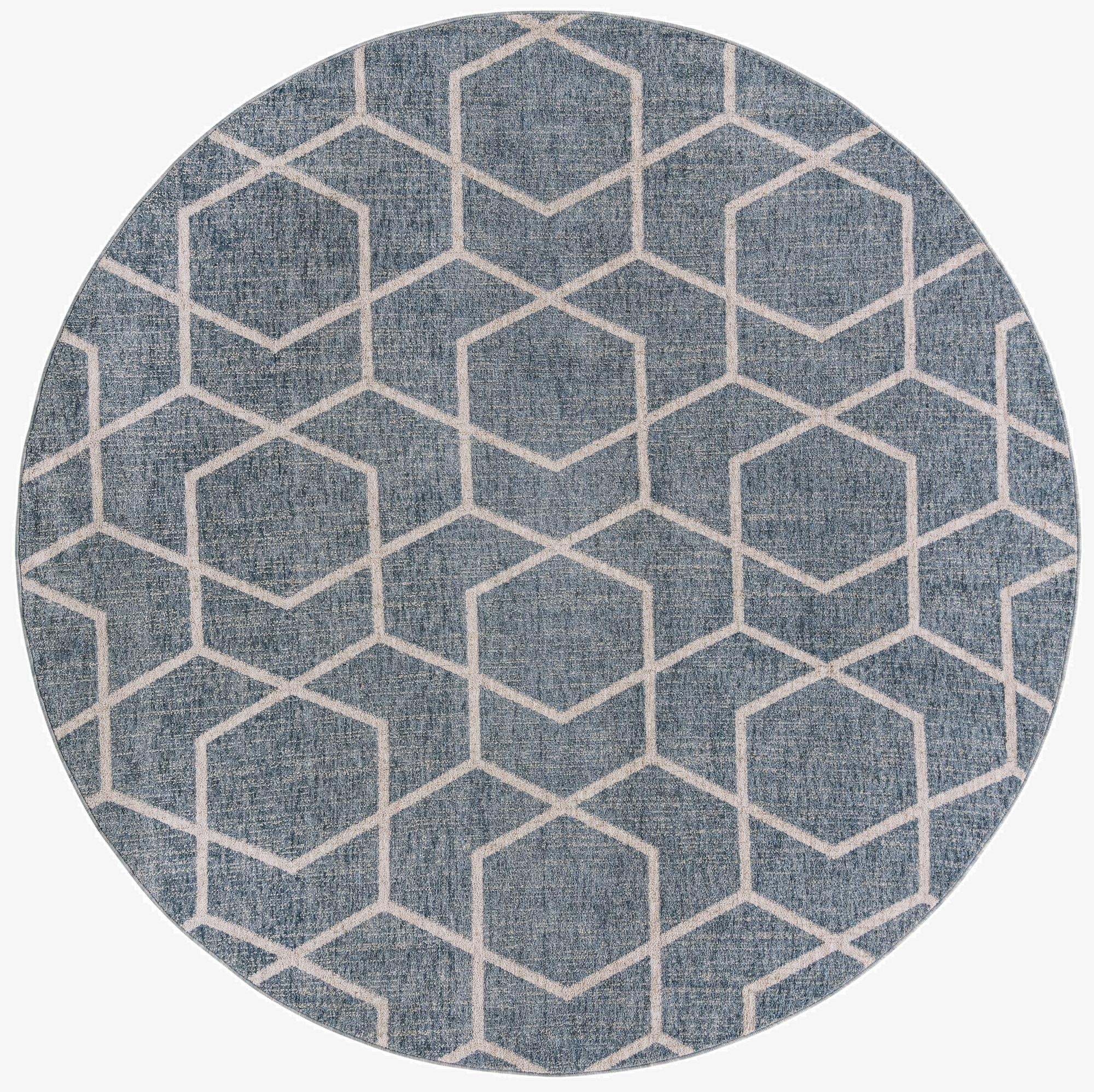  7' x 7' Eco Trellis Round Rug