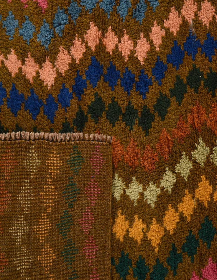 Detail image of  6' 6 x 9' 10  Hand Knotted Balouch Wool Rug