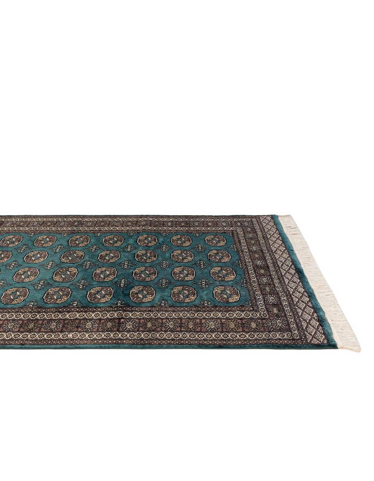 Detail image of  4' 2 x 6' 1  Hand Knotted Bokhara Oriental Wool Rug