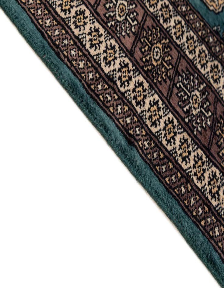 Detail image of  4' 2 x 6' 1  Hand Knotted Bokhara Oriental Wool Rug