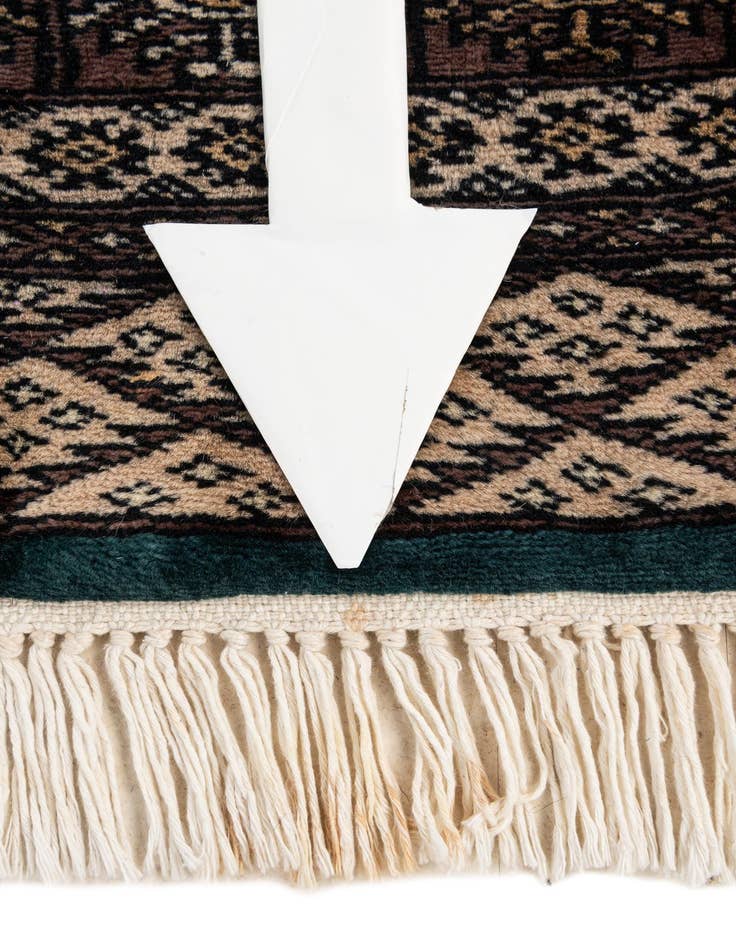 Detail image of  4' 2 x 6' 1  Hand Knotted Bokhara Oriental Wool Rug