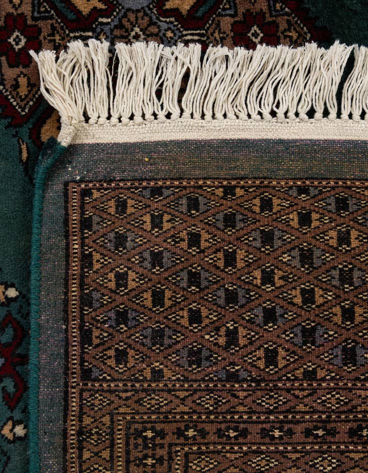 Detail image of  6' 3 x 9' 8  Hand Knotted Bokhara Oriental Wool Rug