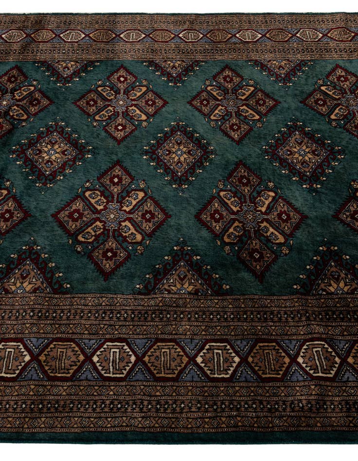 Detail image of  6' 3 x 9' 8  Hand Knotted Bokhara Oriental Wool Rug