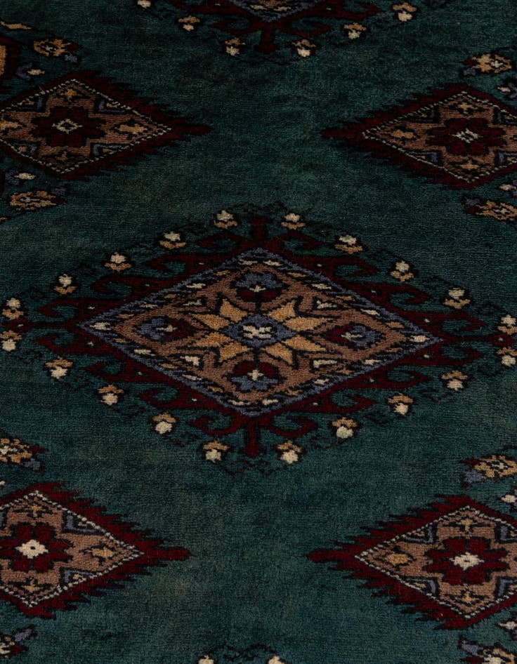 Detail image of  6' 3 x 9' 8  Hand Knotted Bokhara Oriental Wool Rug