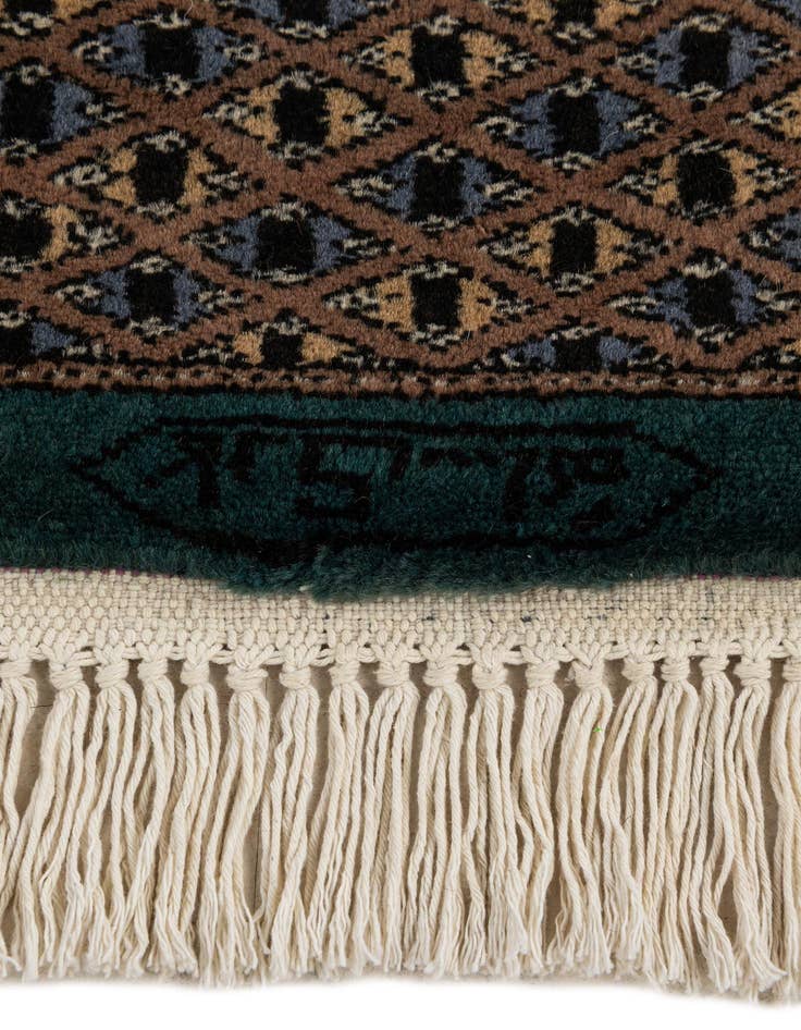 Detail image of  6' 3 x 9' 8  Hand Knotted Bokhara Oriental Wool Rug