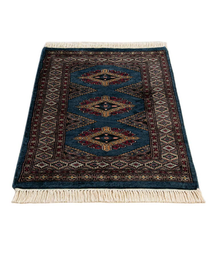 Detail image of  2' x 2' 11  Hand Knotted Bokhara Oriental Wool Rug