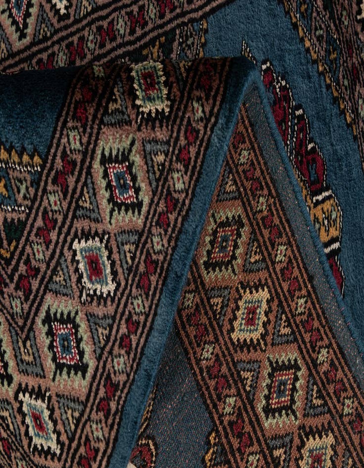 Detail image of  2' x 2' 11  Hand Knotted Bokhara Oriental Wool Rug