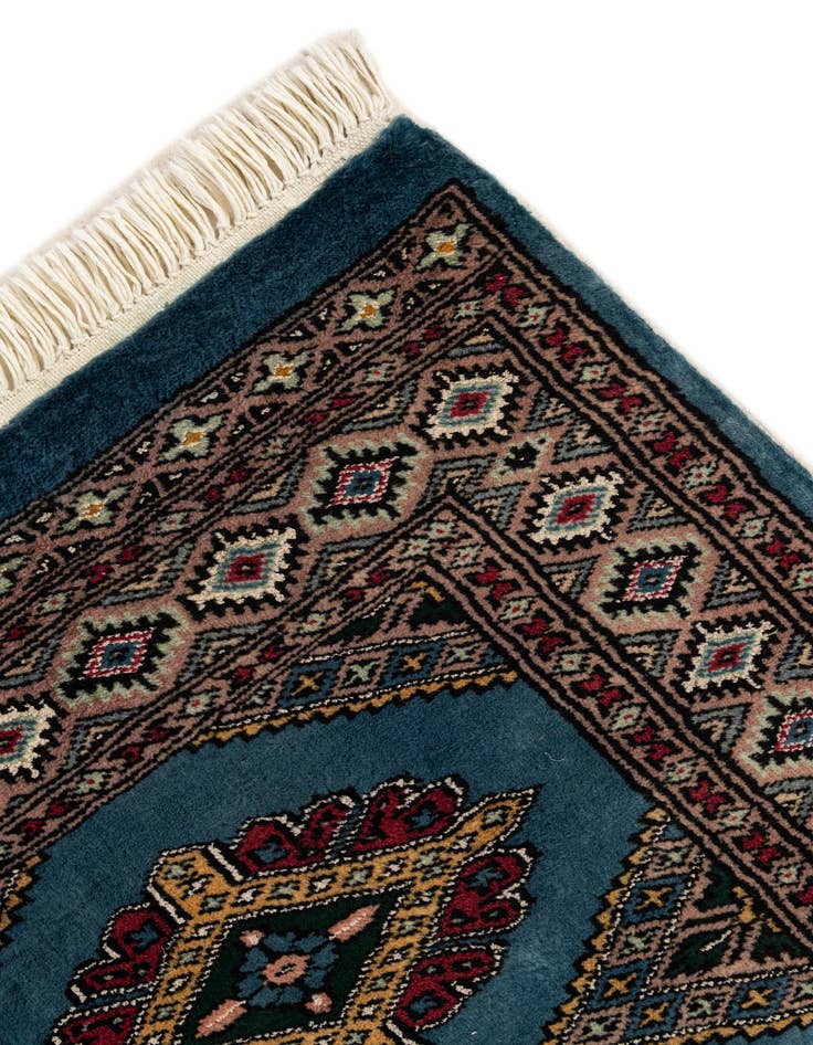 Detail image of  2' x 2' 11  Hand Knotted Bokhara Oriental Wool Rug