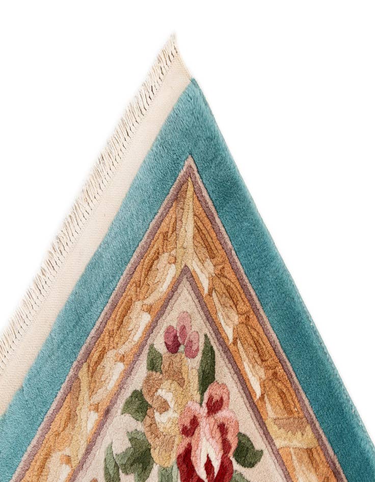 Detail image of  8' x 10' 5  Hand Knotted Carved Pekin Wool Rug