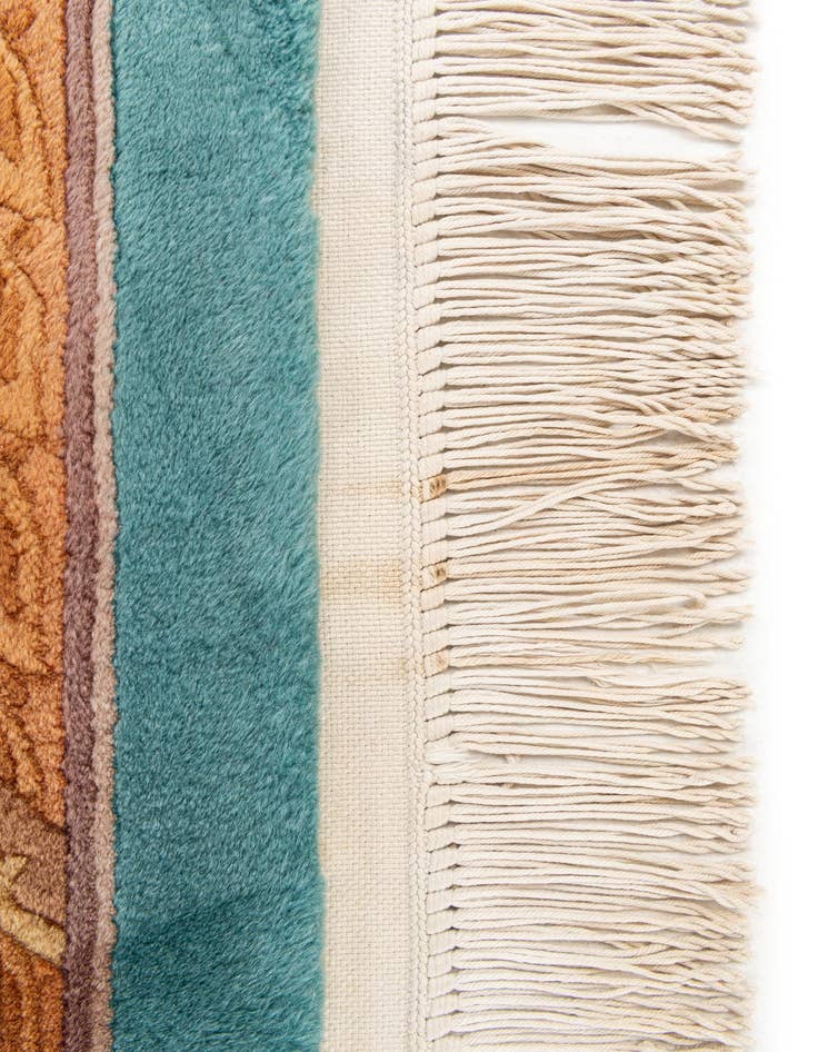 Detail image of  8' x 10' 5  Hand Knotted Carved Pekin Wool Rug