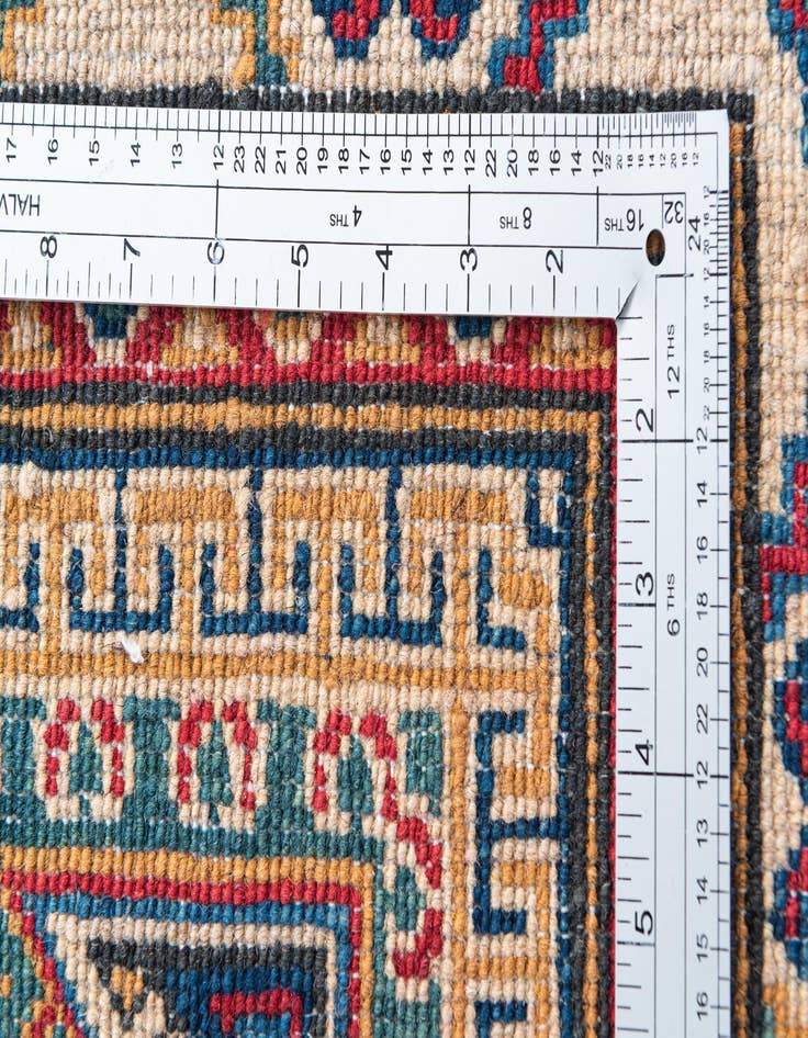 Detail image of  4' x 6' 1  Hand Knotted Kazak Rug