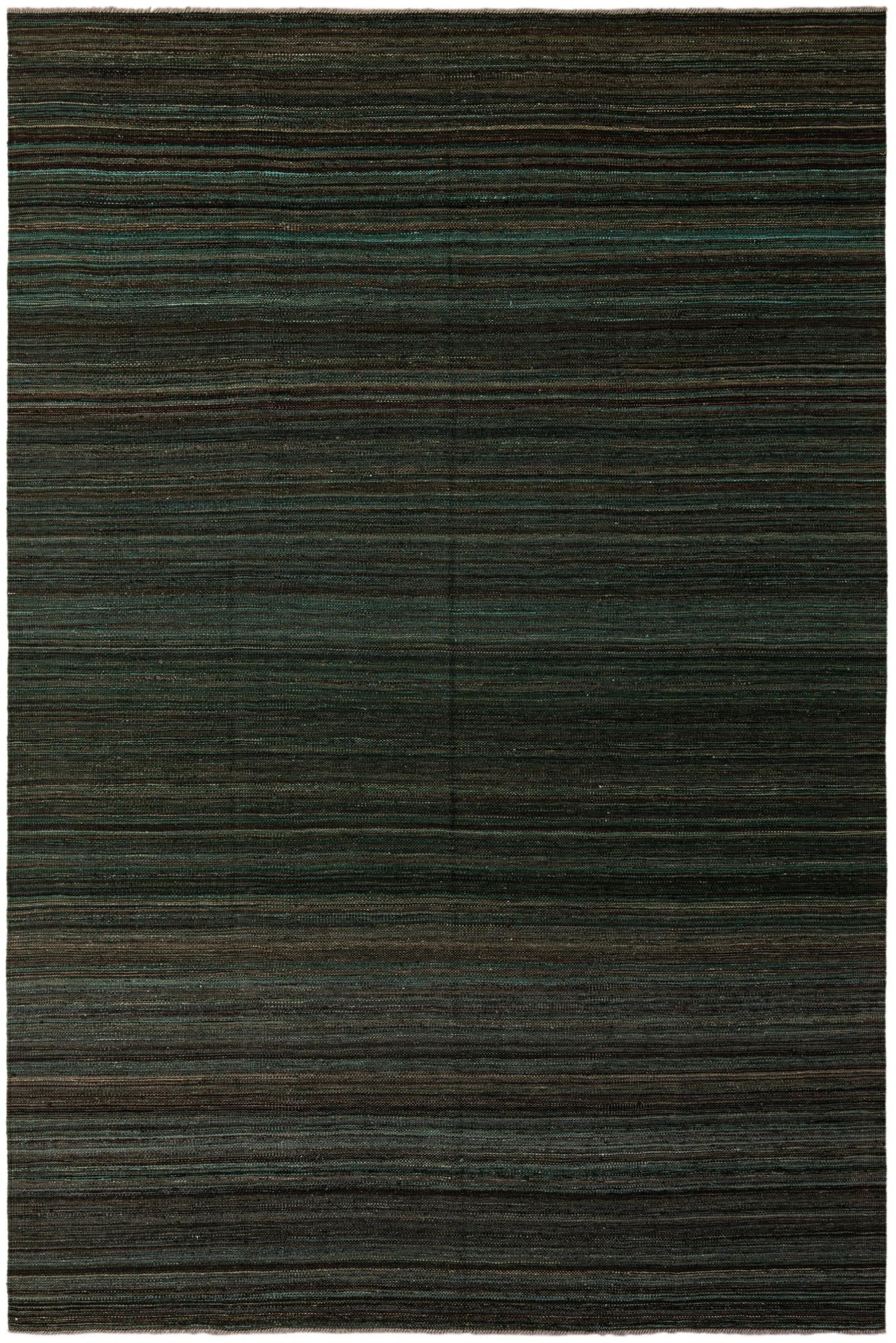  6' 5 x 9' 8  Hand Woven Kilim Modern Wool Rug