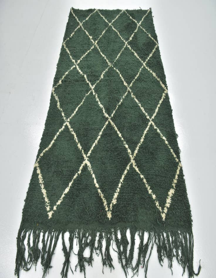 Detail image of  4' 10 x 7' 8  Hand Knotted Moroccan Wool Rug