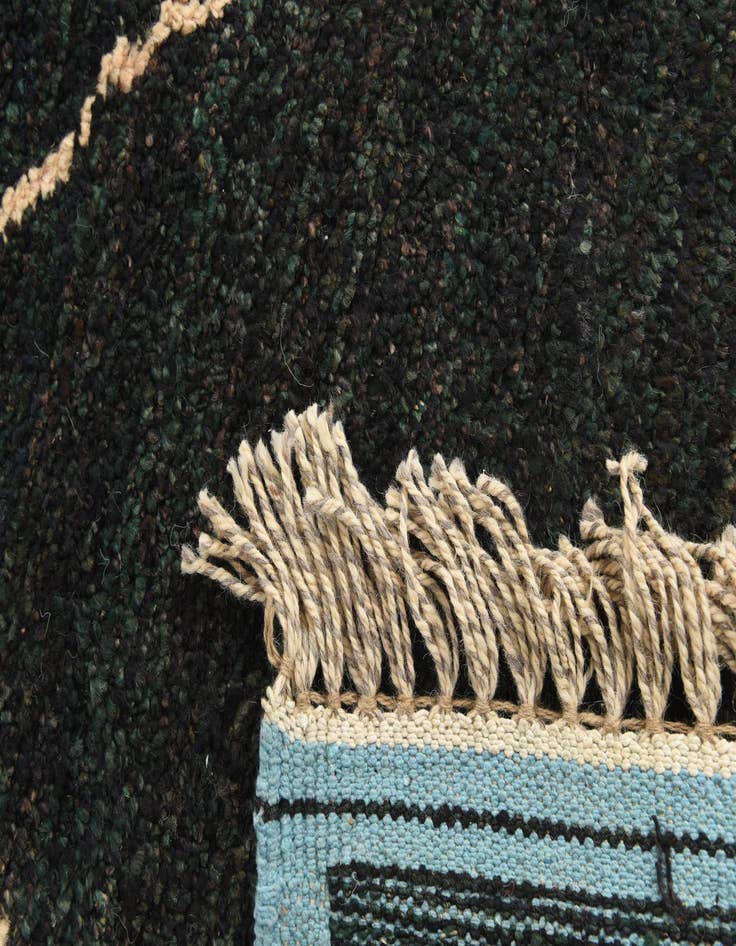 Detail image of  7' 8 x 10' 2  Hand Knotted Moroccan Wool Rug