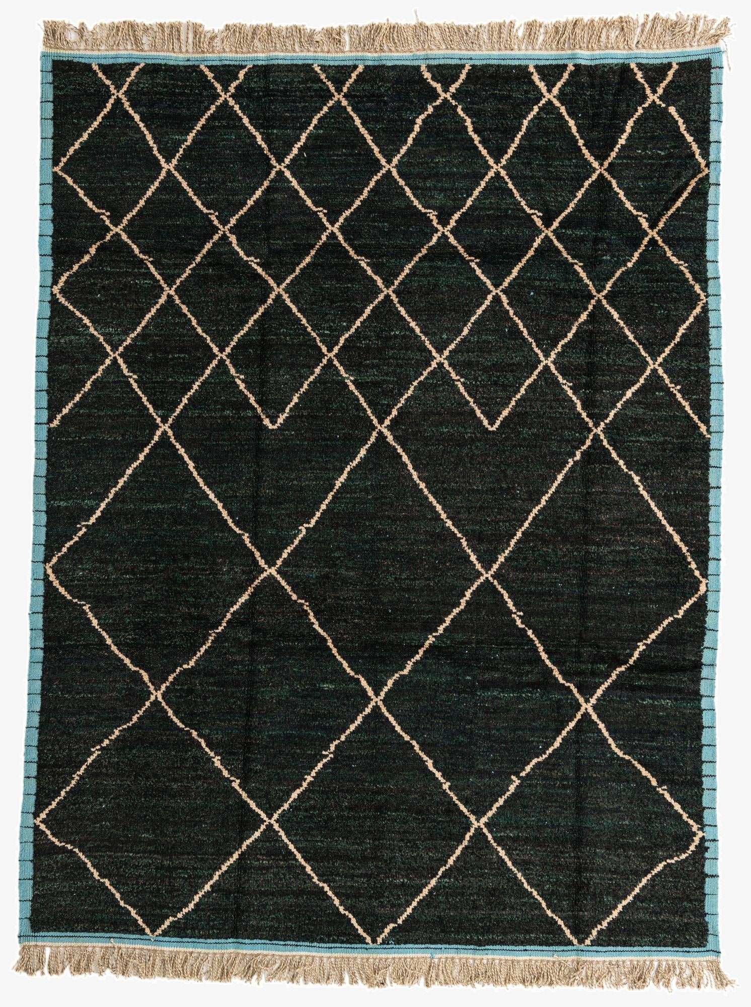  7' 8 x 10' 2  Hand Knotted Moroccan Wool Rug