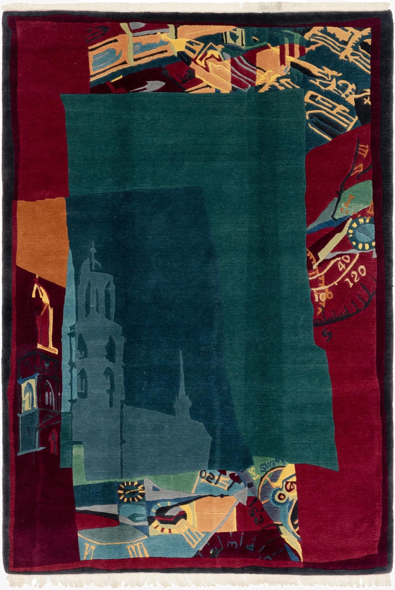  6' 6 x 9' 7  Hand Knotted Nepal Wool Rug