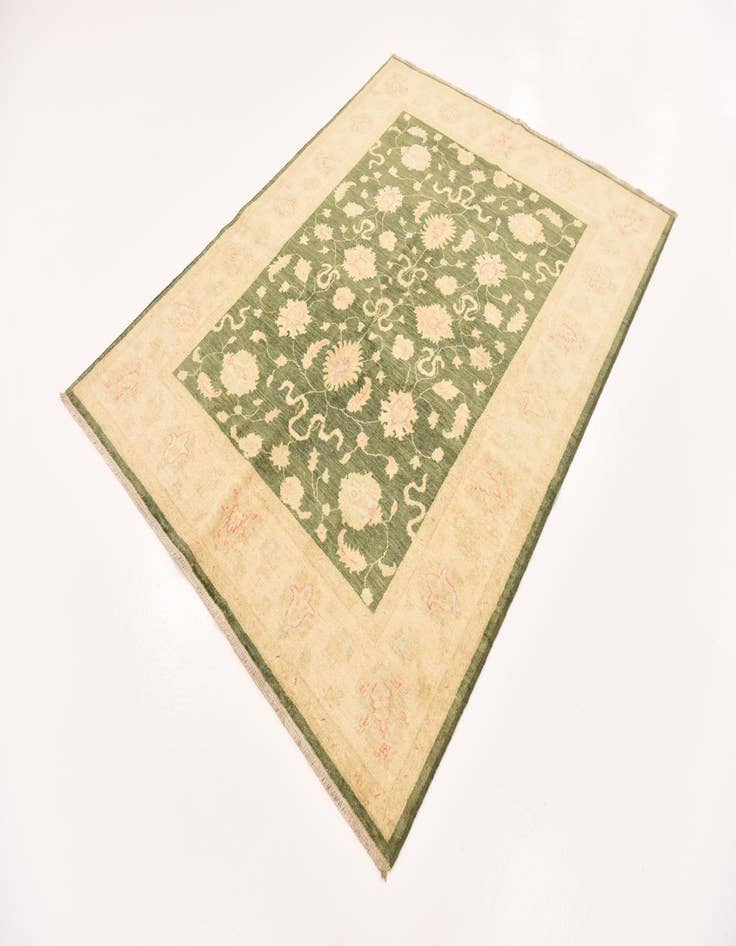 Detail image of  5' 2 x 6' 6  Hand Knotted Peshawar Ziegler Rug