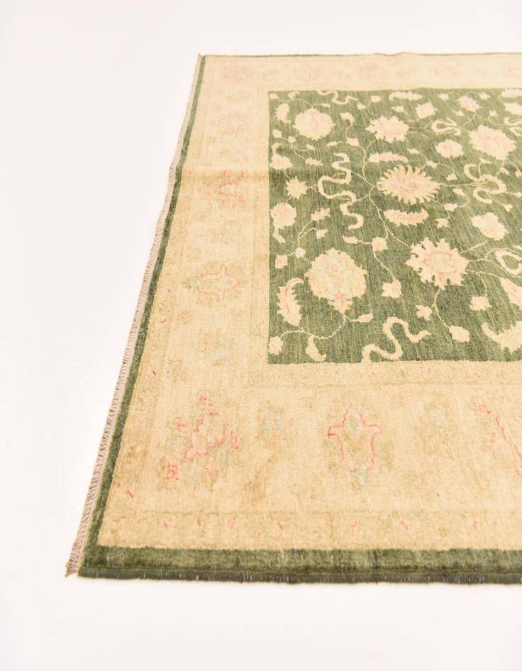 Detail image of  5' 2 x 6' 6  Hand Knotted Peshawar Ziegler Rug