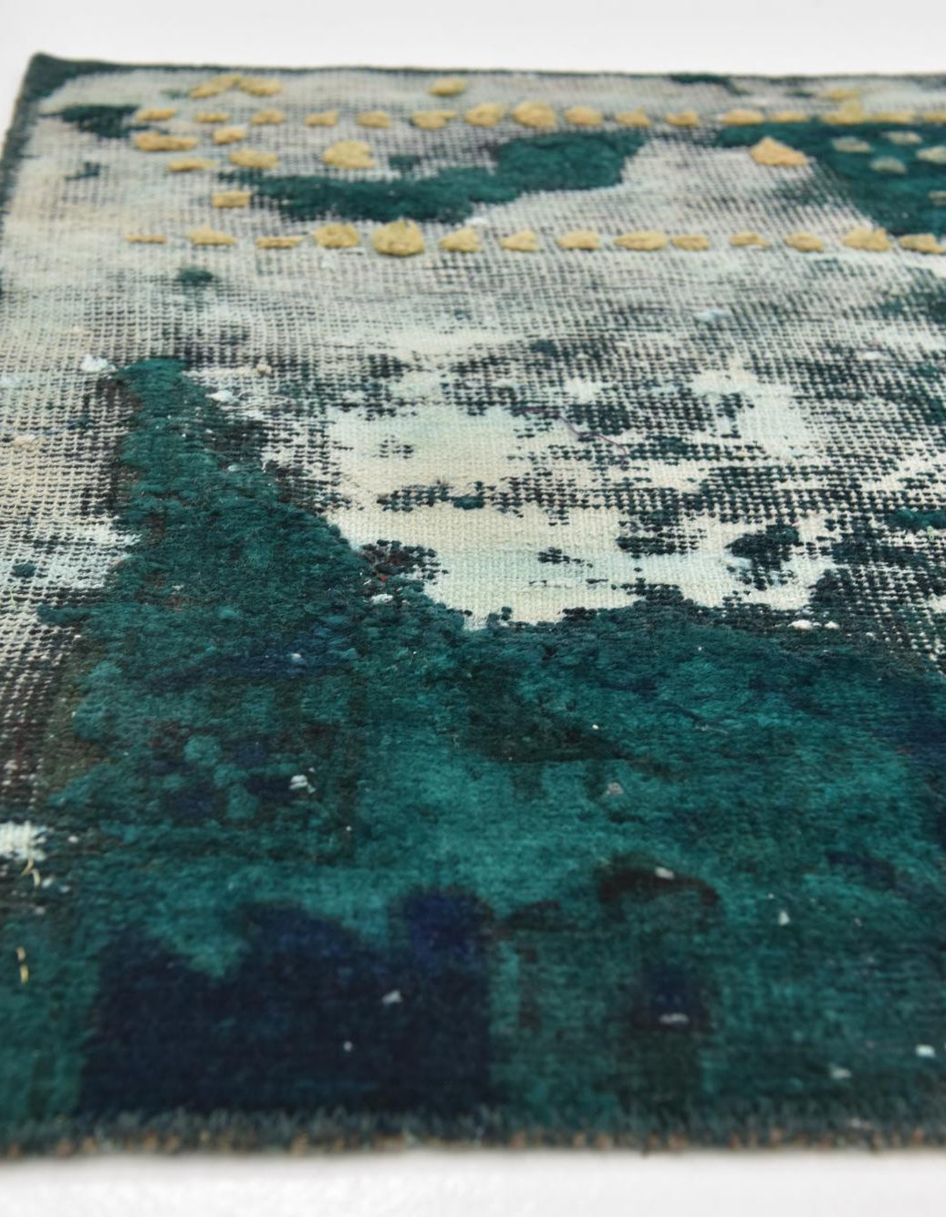 Hunter Green 2' 8 x 4' 10 Hand Knotted Ultra Vintage Persian Wool Rug ...