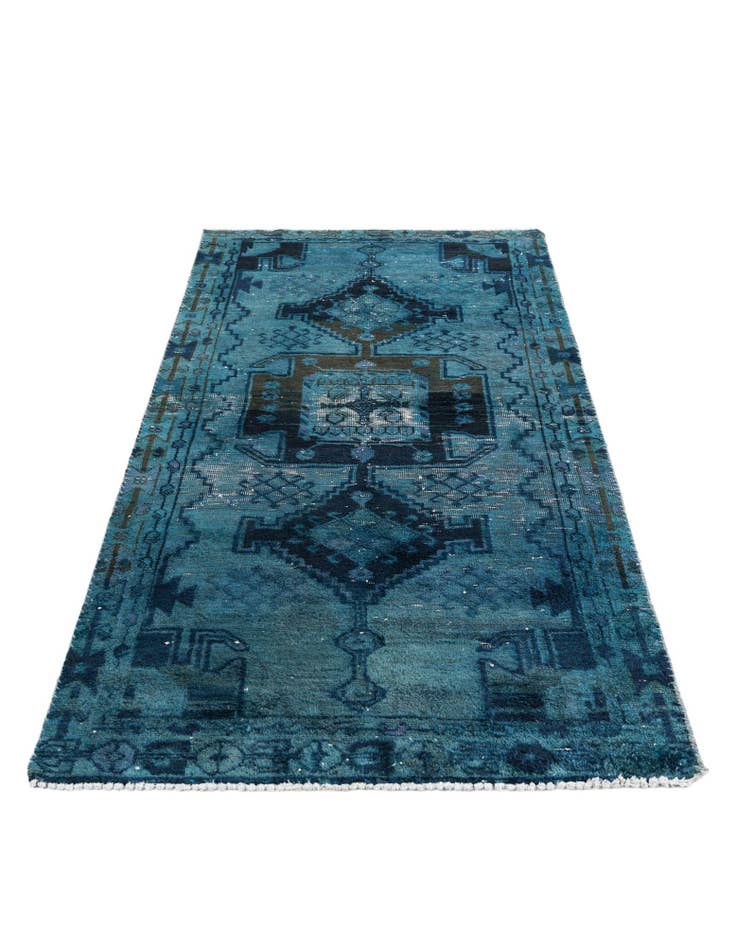 Detail image of  3' 7 x 7'  Hand Knotted Ultra Vintage Persian Wool Rug