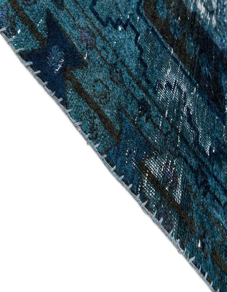 Detail image of  3' 7 x 7'  Hand Knotted Ultra Vintage Persian Wool Rug