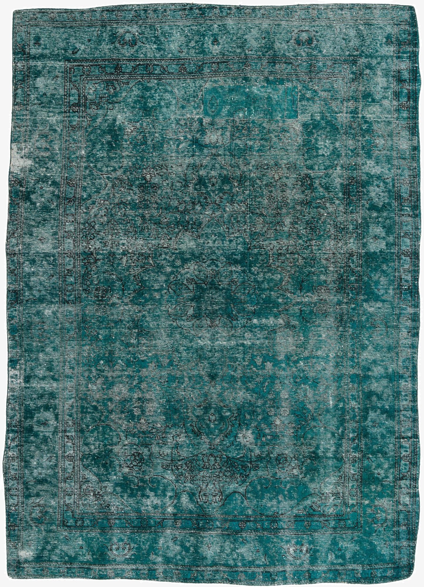  6' 10 x 9' 8  Hand Knotted Ultra Vintage Persian Wool Rug