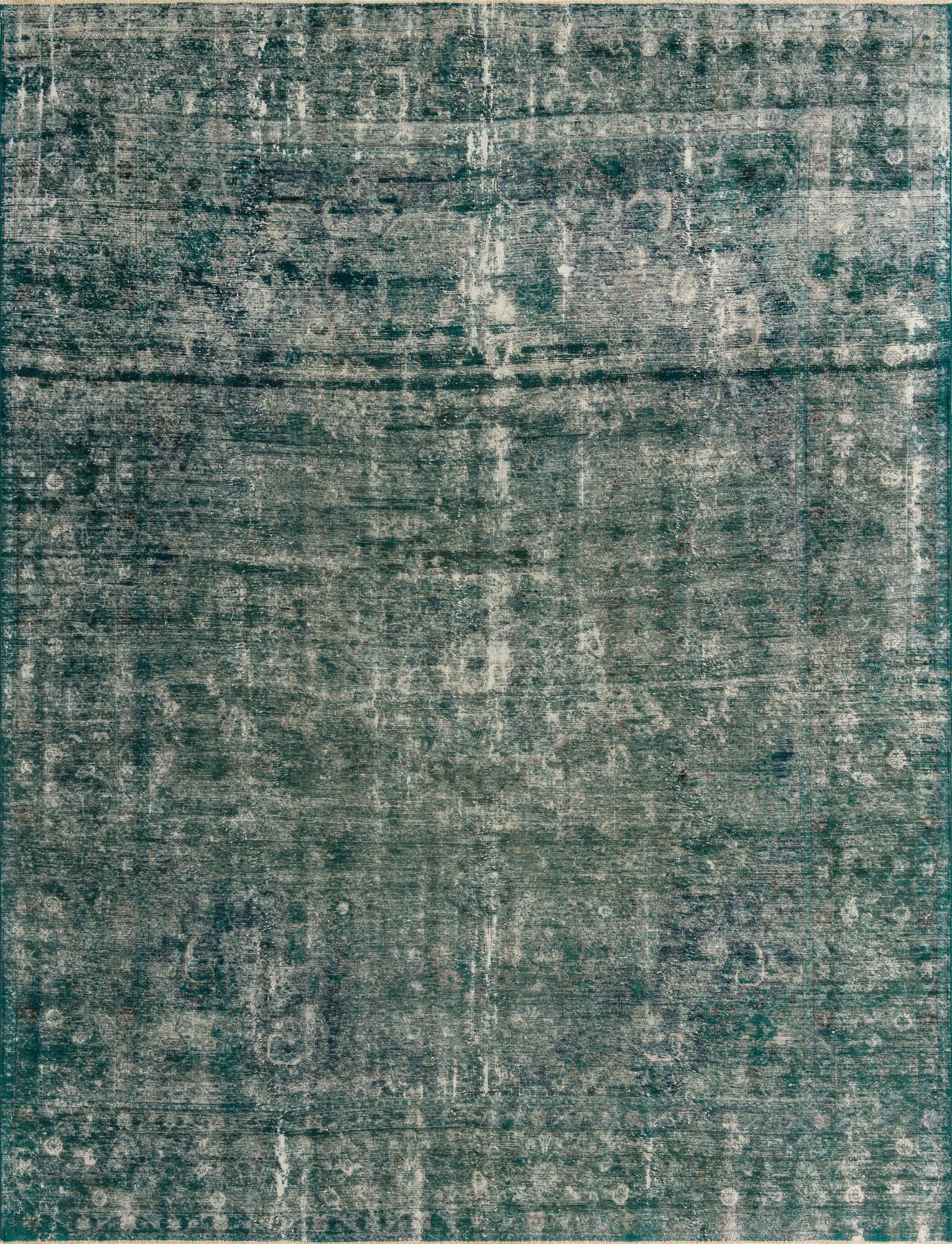  9' 6 x 12' 6  Hand Knotted Ultra Vintage Persian Wool Rug