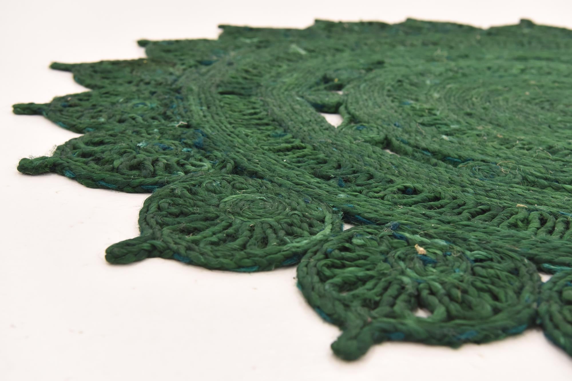 Hunter Green 4' 4 x 4' 4 Hand Braided Jute Round Rug | Rugs.com