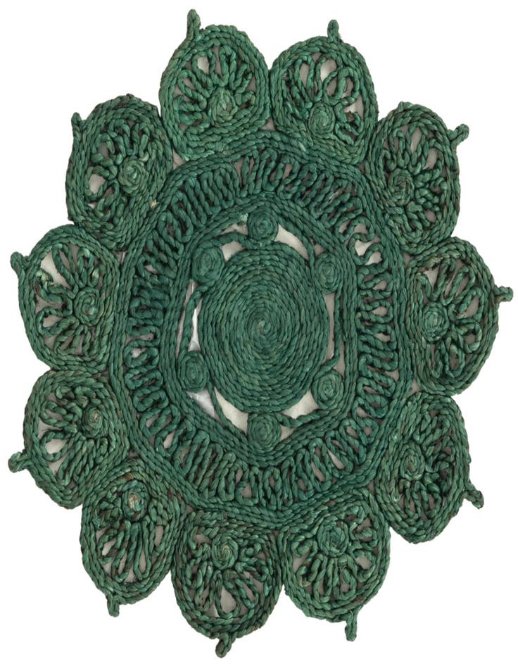 Detail image of  2' x 2'  Hand Braided Jute Round Rug