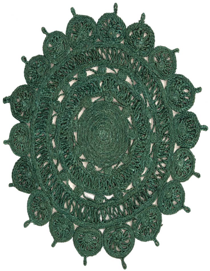 Detail image of  3' 1 x 3' 1  Hand Braided Jute Round Rug