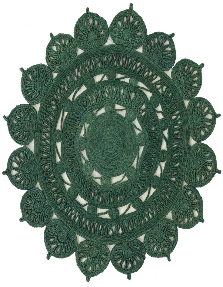 Detail image of  4' 1 x 4' 1  Hand Braided Jute Round Rug