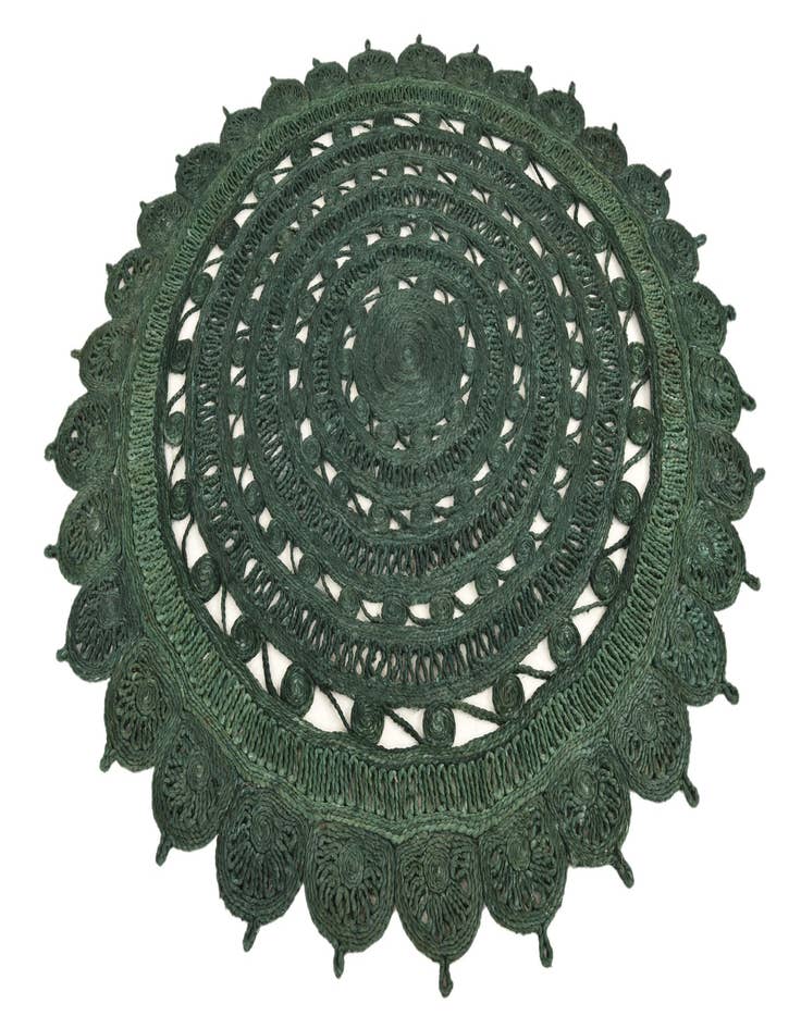 Detail image of  6' 1 x 6' 1  Hand Braided Jute Round Rug