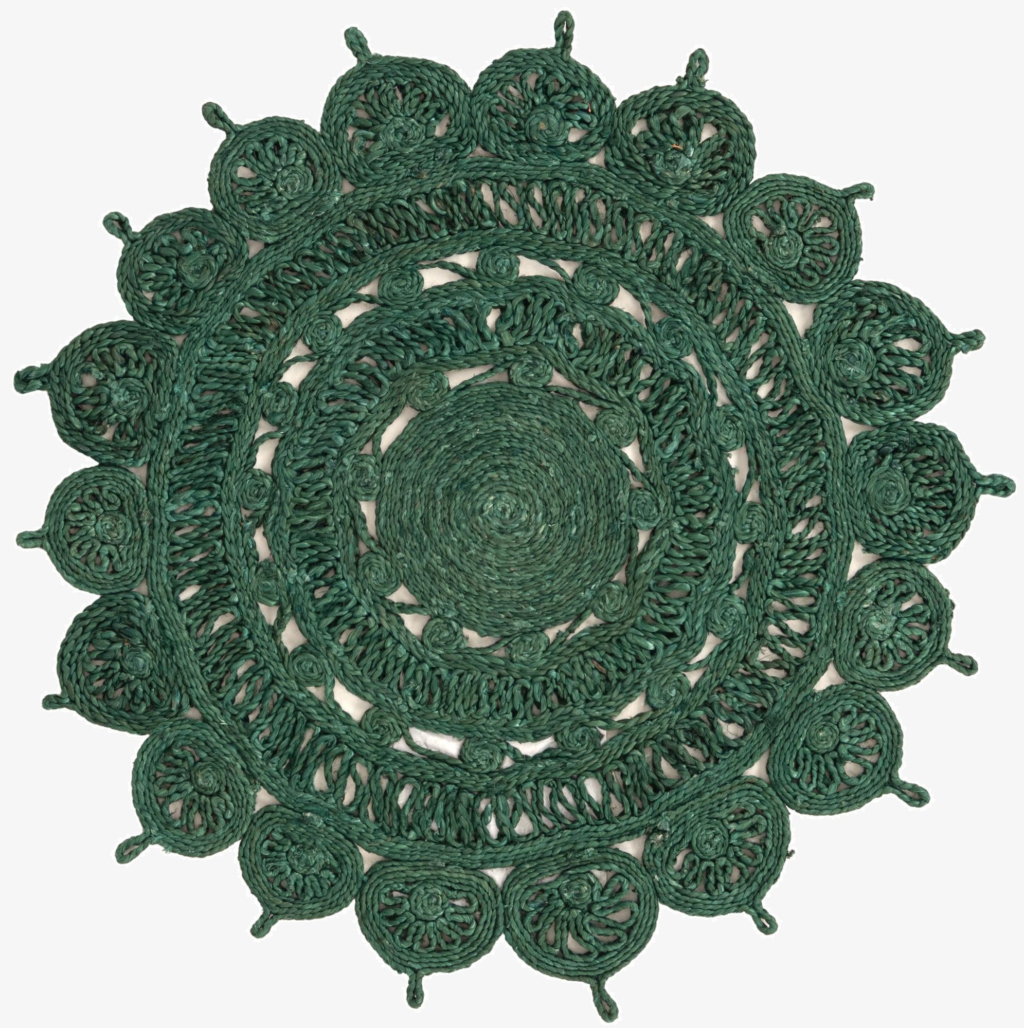  3' 1 x 3' 1  Hand Braided Jute Round Rug