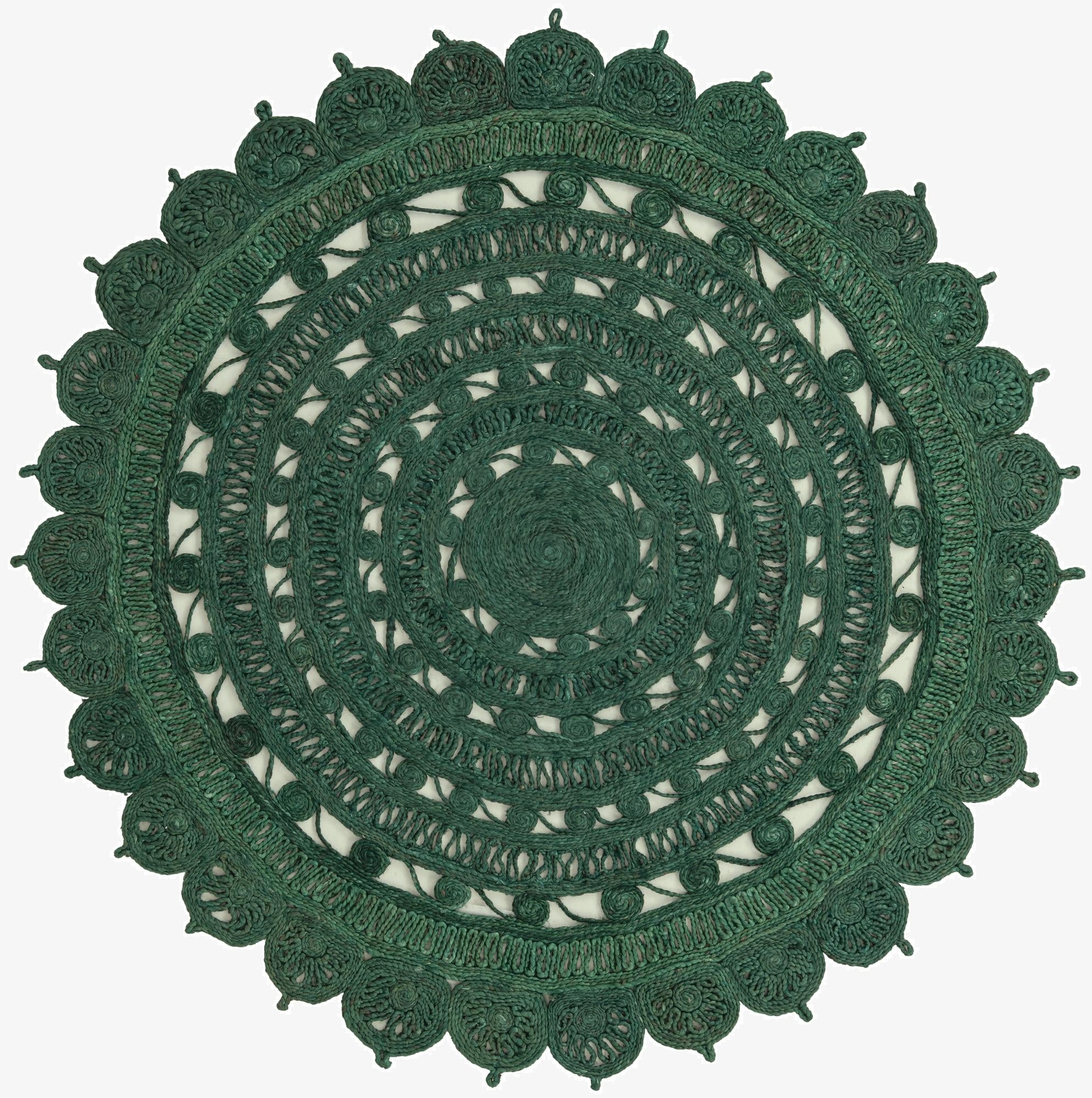  6' 1 x 6' 1  Hand Braided Jute Round Rug