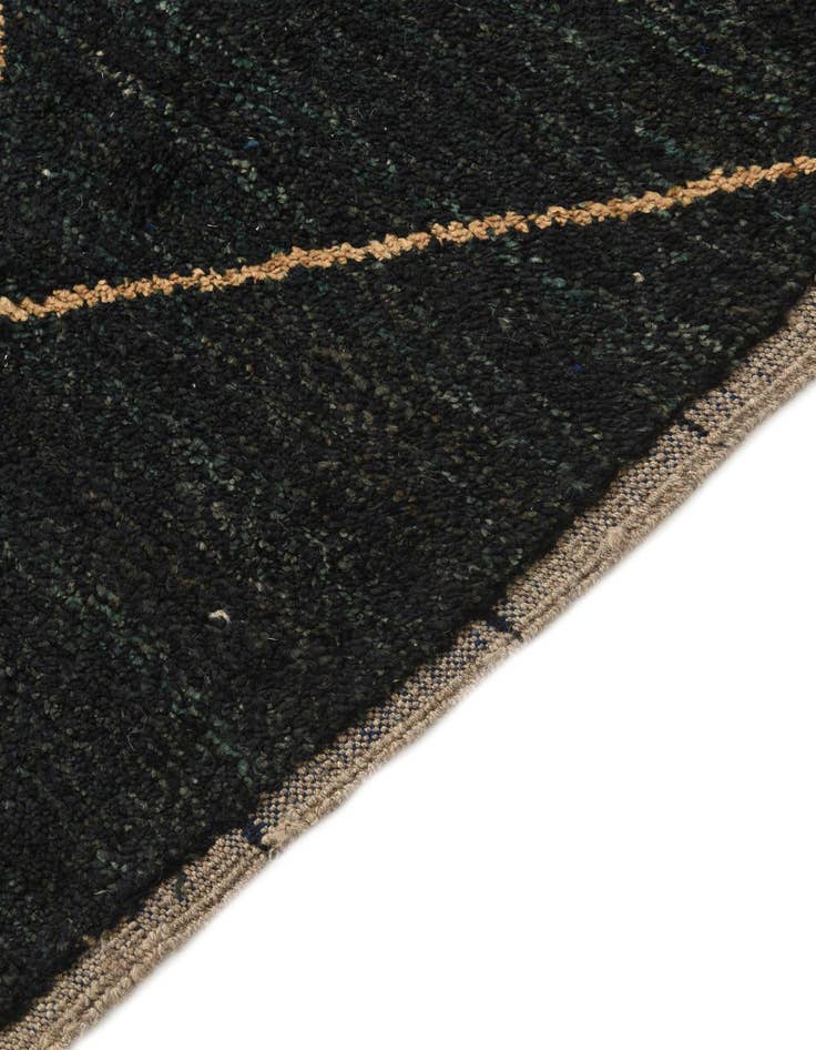 Detail image of  4' 10 x 9'  Hand Knotted Moroccan Wool Runner Rug