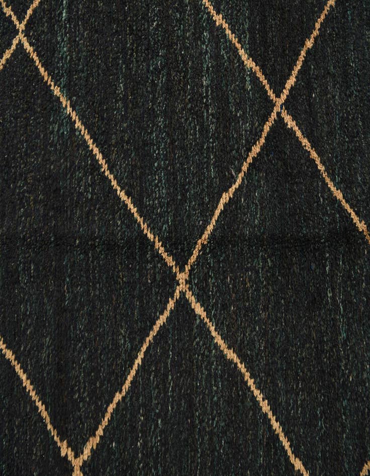 Detail image of  4' 10 x 9'  Hand Knotted Moroccan Wool Runner Rug