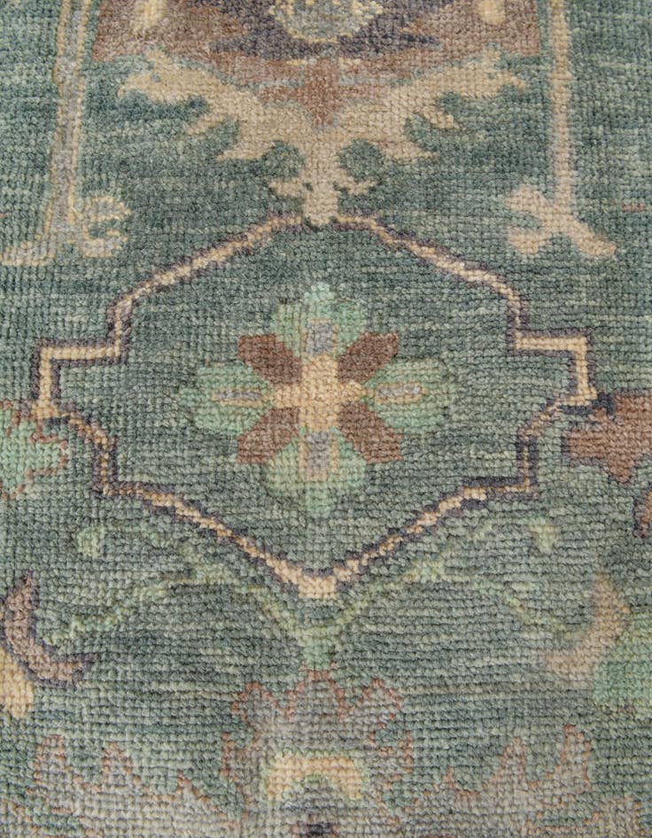 Detail image of  2' 8 x 9' 6  Hand Knotted Oushak Wool Runner Rug